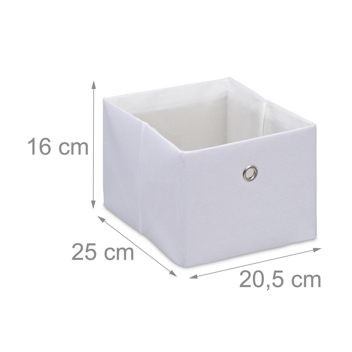2XAUFBEWAHRUNGSBOX - Weiß, Papier/Textil (20.5/16/25cm) - Relaxdays