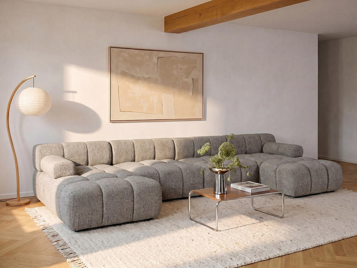 RECAMIERE ohne Schlaffunktion - 1 Person - stoff - taupe Facivil - Taupe, Textil (125/70/94cm) - Vente-Unique