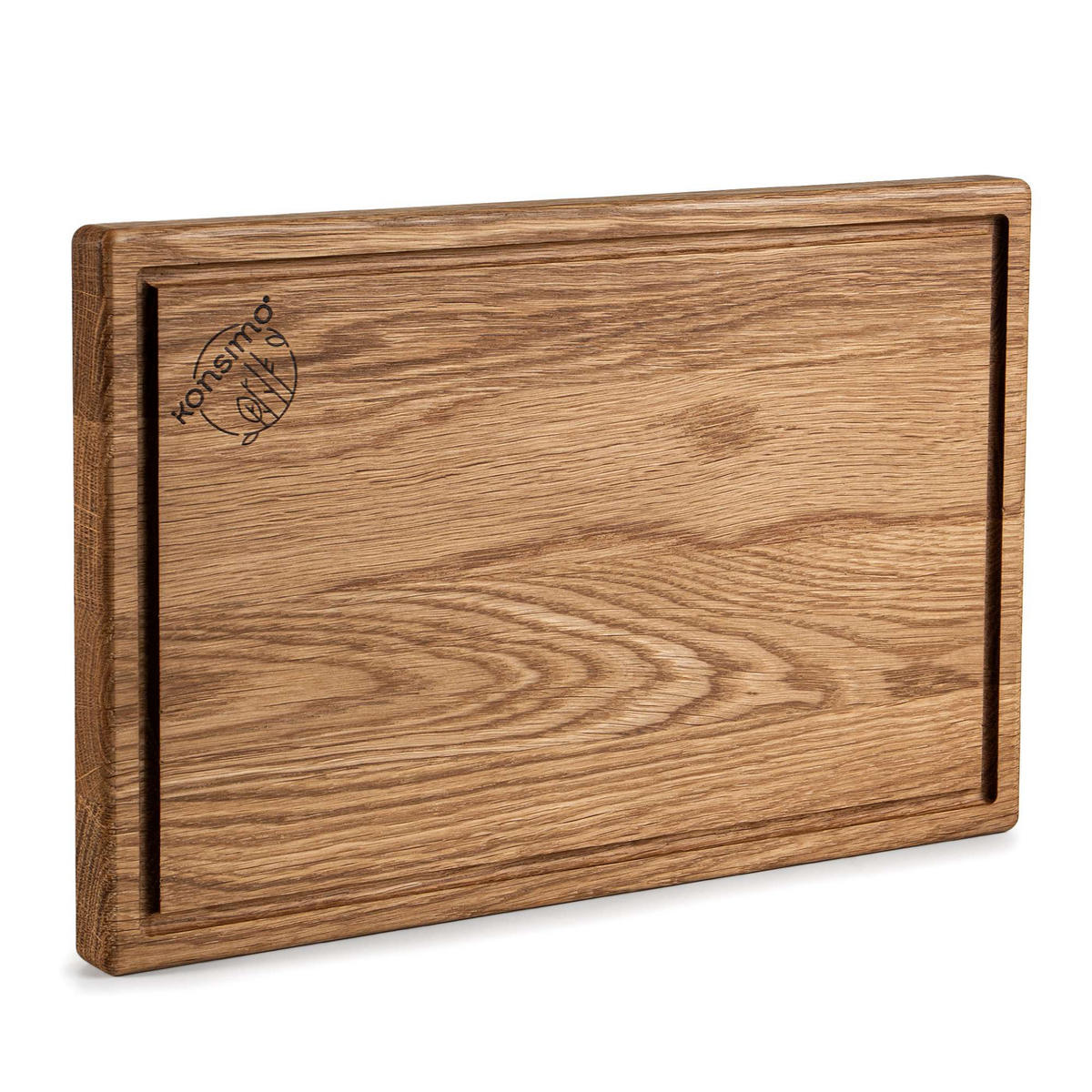 SCHNEIDEBRETT Solida - Eichefarben/Braun, Holz (20/30cm) - KONSIMO®