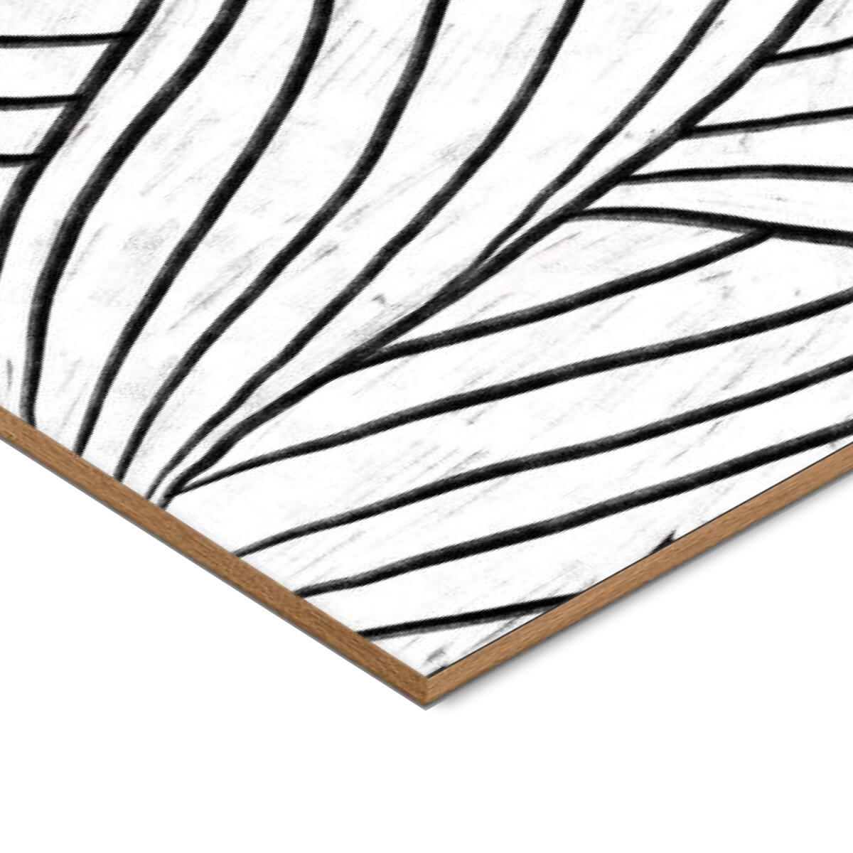 POSTER mit Rahmen Bea Muller - The Woman With Black and White Stripes - Eichefarben/Multicolor, Holz/Papier (50/70cm) - Poster&Frame