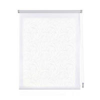 ROLLO Weiß Wellen, 150 cm x 180 cm - Weiß, Kunststoff (150/180cm) - STORESDECO