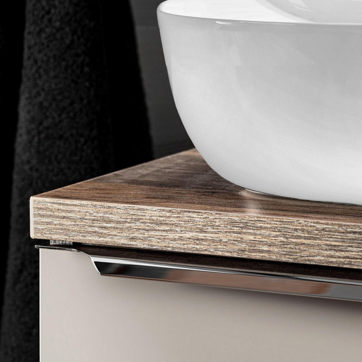 WASCHTISCH Puebla-56 - Beige, Holzwerkstoff (160/64/46cm) - Lomado