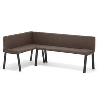 ECKBANK links MONO Y Webstoff glatt, 142/196 cm Braun - Braun, Textil/Metall (142/196cm) - Idohome