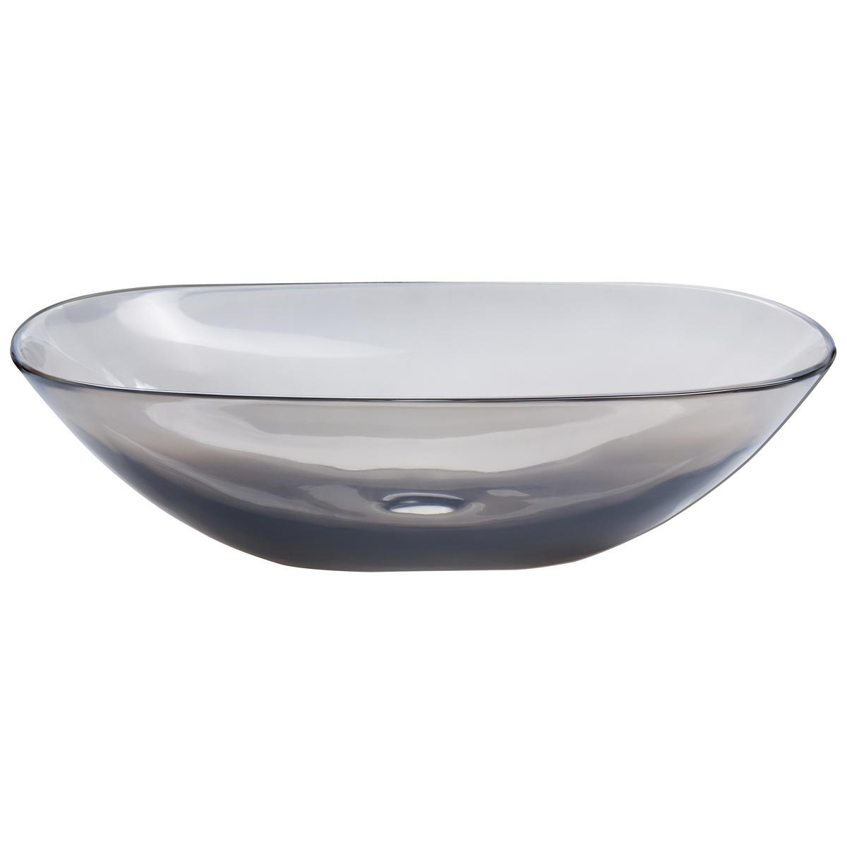 AUFSATZWASCHBECKEN Schwarz 54/36 cm Mineralwerkstoff Moengo - Transparent/Schwarz, Keramik (54/15/36cm) - Beliani