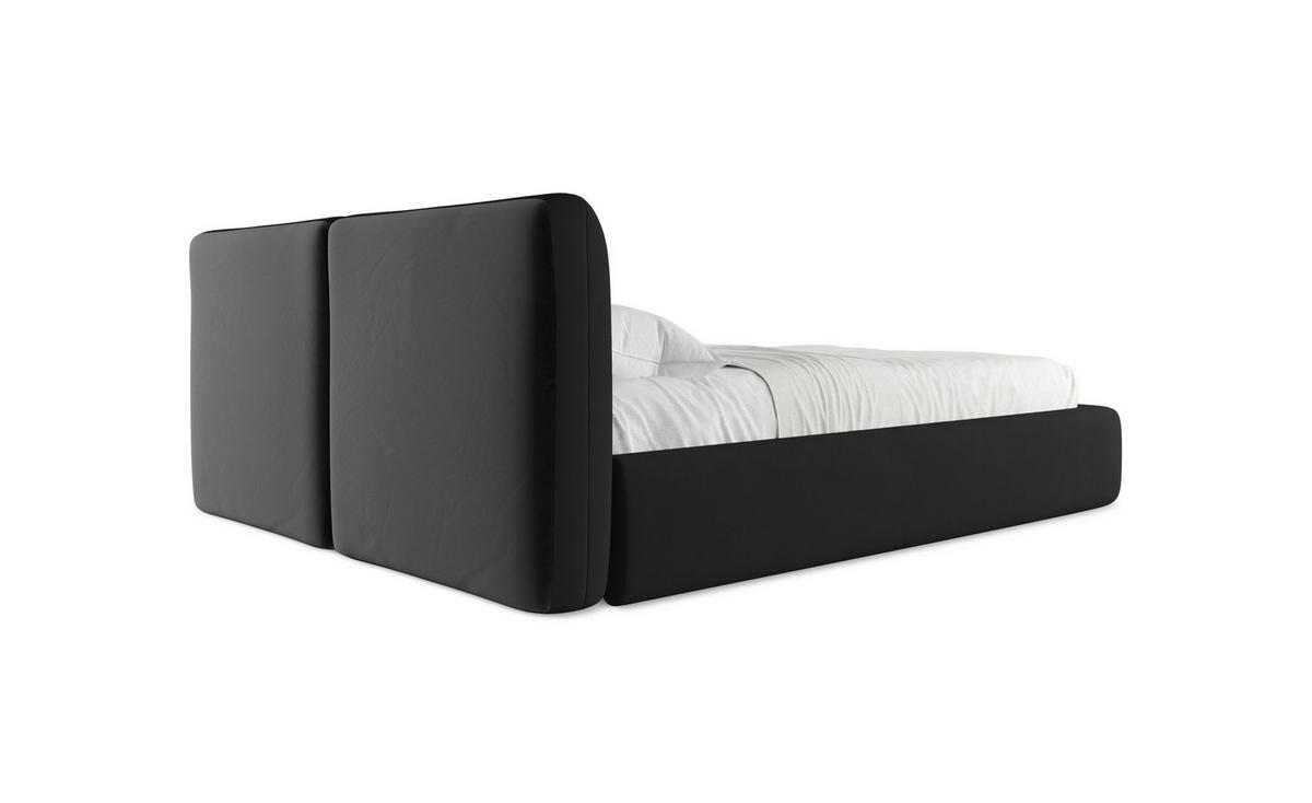 POLSTERBETT mit Bettkasten und Lattenrost 200x228 Grün - Schwarz/Olivgrün, Kunststoff/Textil (180/200cm) - Makamii