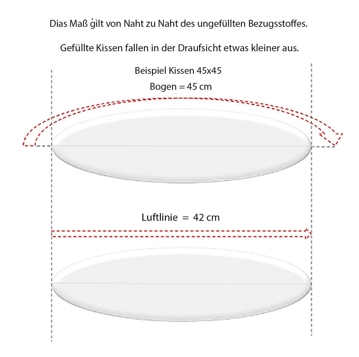 FEDERKISSEN 45/45 cm Baumwolle - Creme, Textil (45/45cm) - TiborTex
