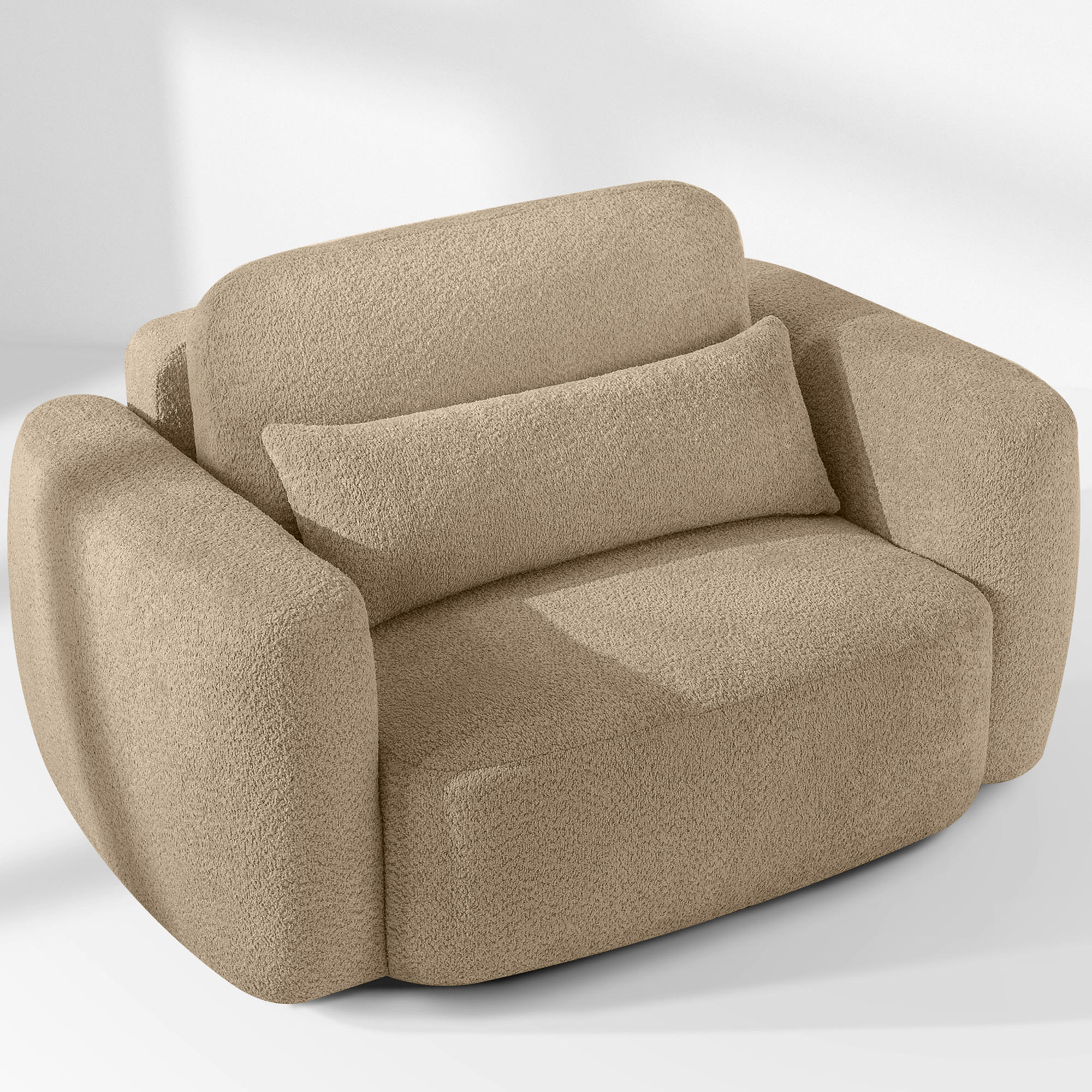 SESSEL ELOSA - Beige, Holz/Textil (145/85/115cm) - KONSIMO®