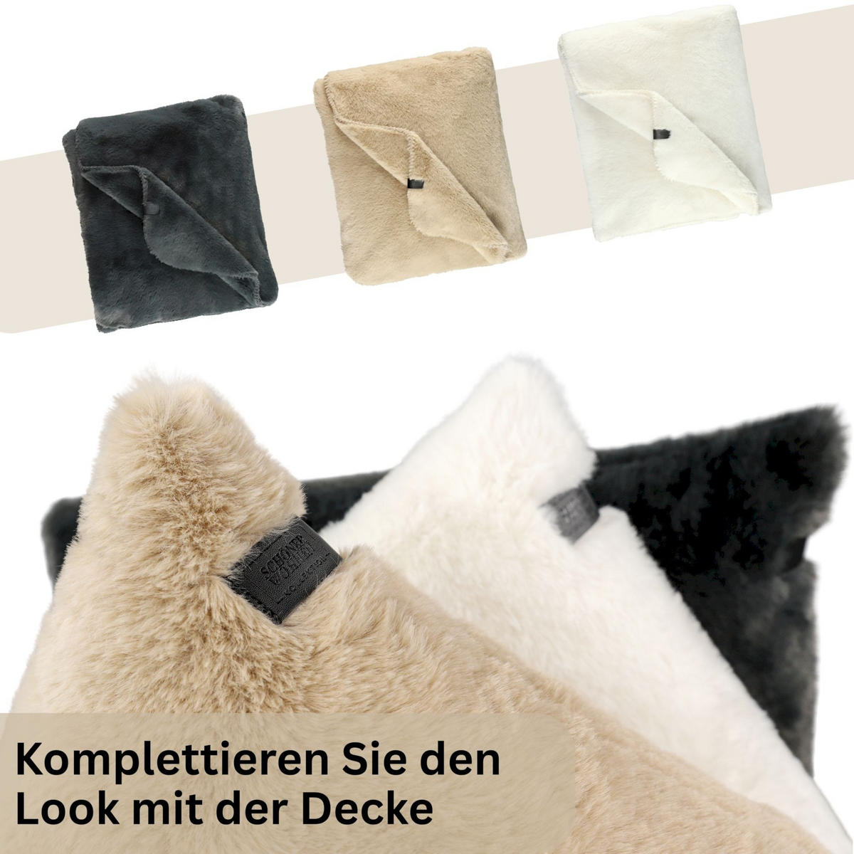 ZIERKISSENHÜLLE ELEGANCE - Perlmutt, Textil (45/45cm) - Schöner Wohnen