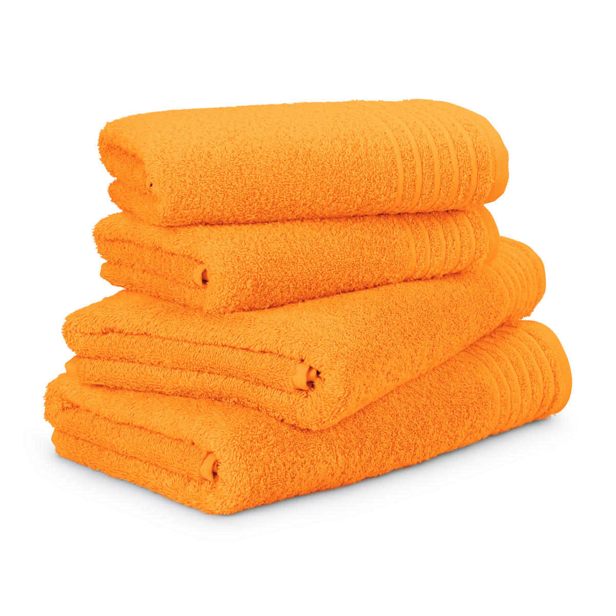 HANDTUCHSET NEW CLASSIC 4-TLG - Orange, Textil (50/100cm) - MÖVE