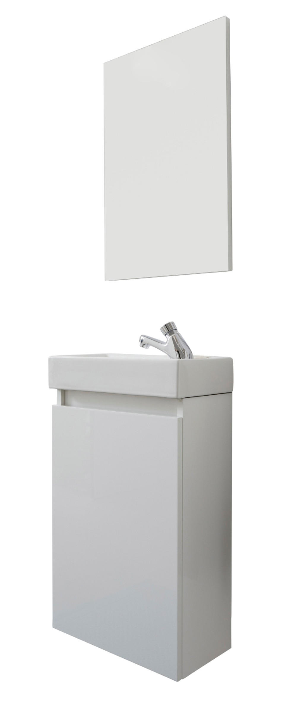 Top.Furn Badmöbel-Set Weiß 40x68x22 cm