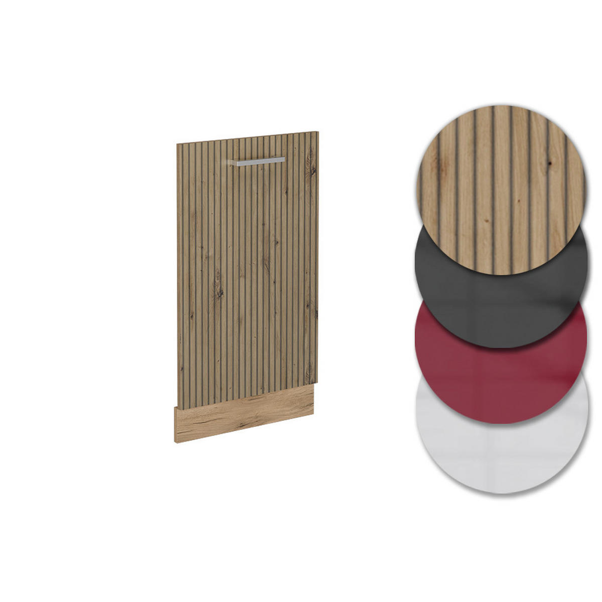 GESCHIRRSPÜLBLENDE R-Line Artisan-Eiche 45 cm , AP Anthrazit - Honigeiche/Eiche Wotan, Holzwerkstoff (45/81.8/1.6cm) - Vicco