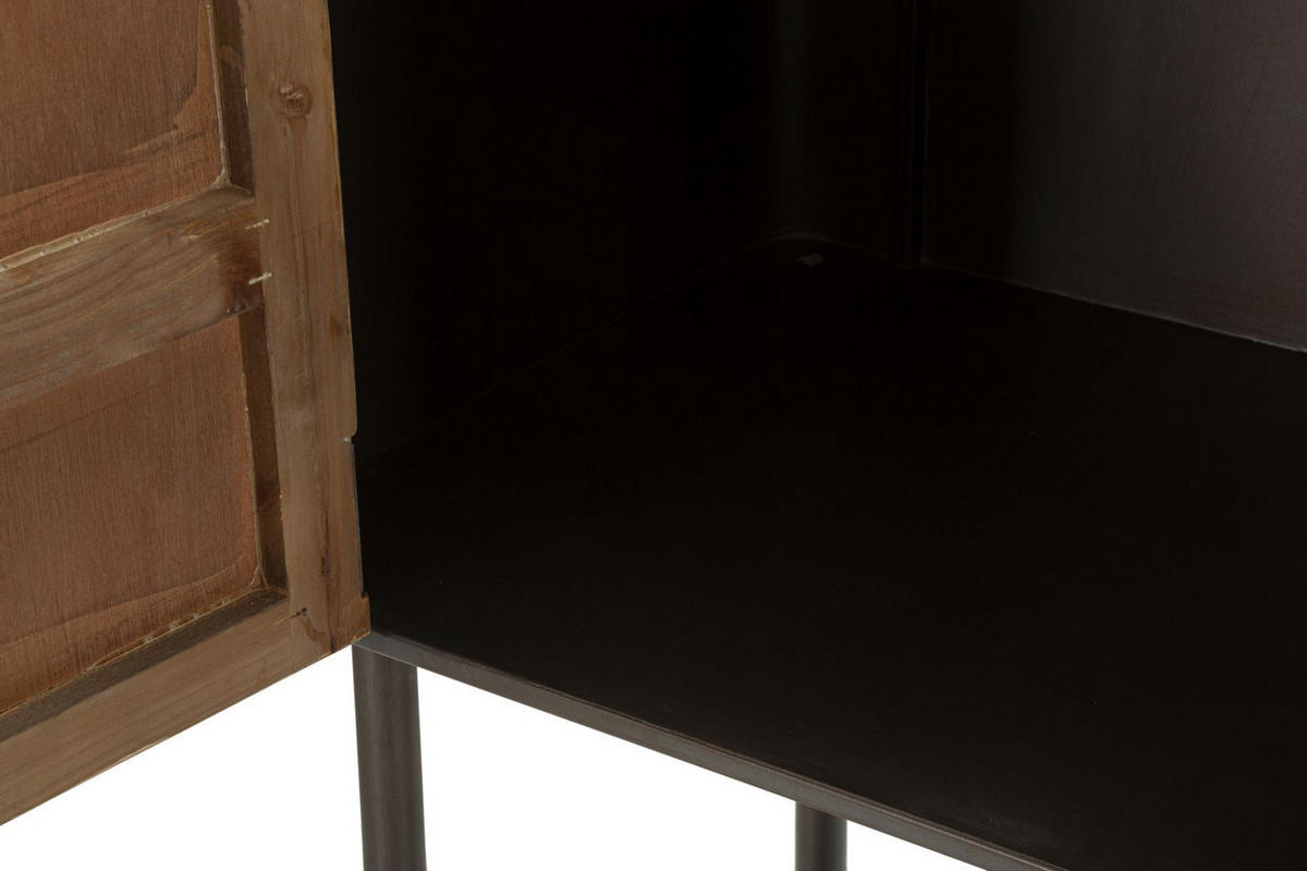 KOMMODE Toronto, grau und braun, Tannenholz und Eisen, 100 x 42 x 110 cm - Braun/Grau, Holz/Metall (100/110/42cm) - Mauro Ferretti
