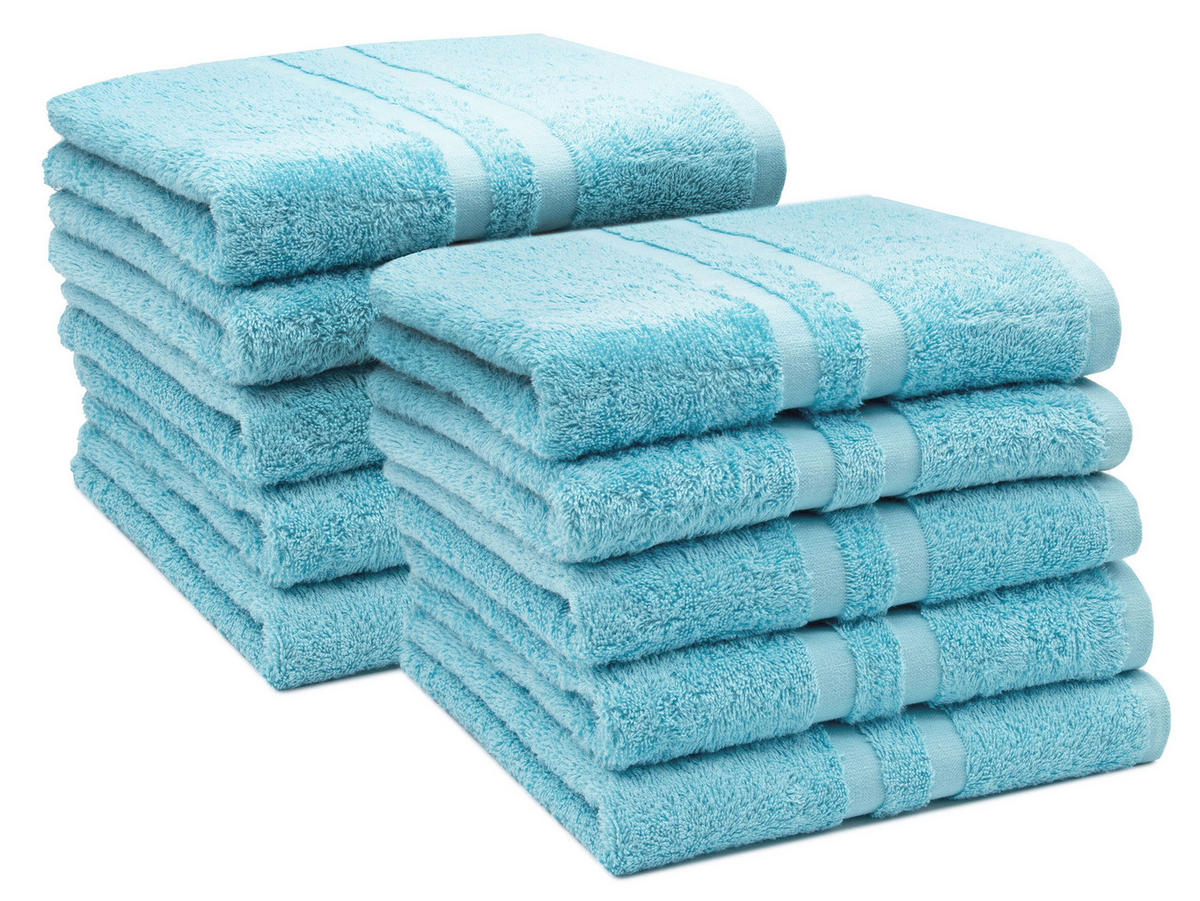 HANDTÜCHER, 6er-Set, 50x100 cm, 100% Baumwolle, Blau - Blau, Textil (50/50cm) - Zollner