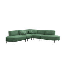 ECKSOFA Valencia - Grün, Holzwerkstoff/Textil (303/303cm) - Fun Möbel