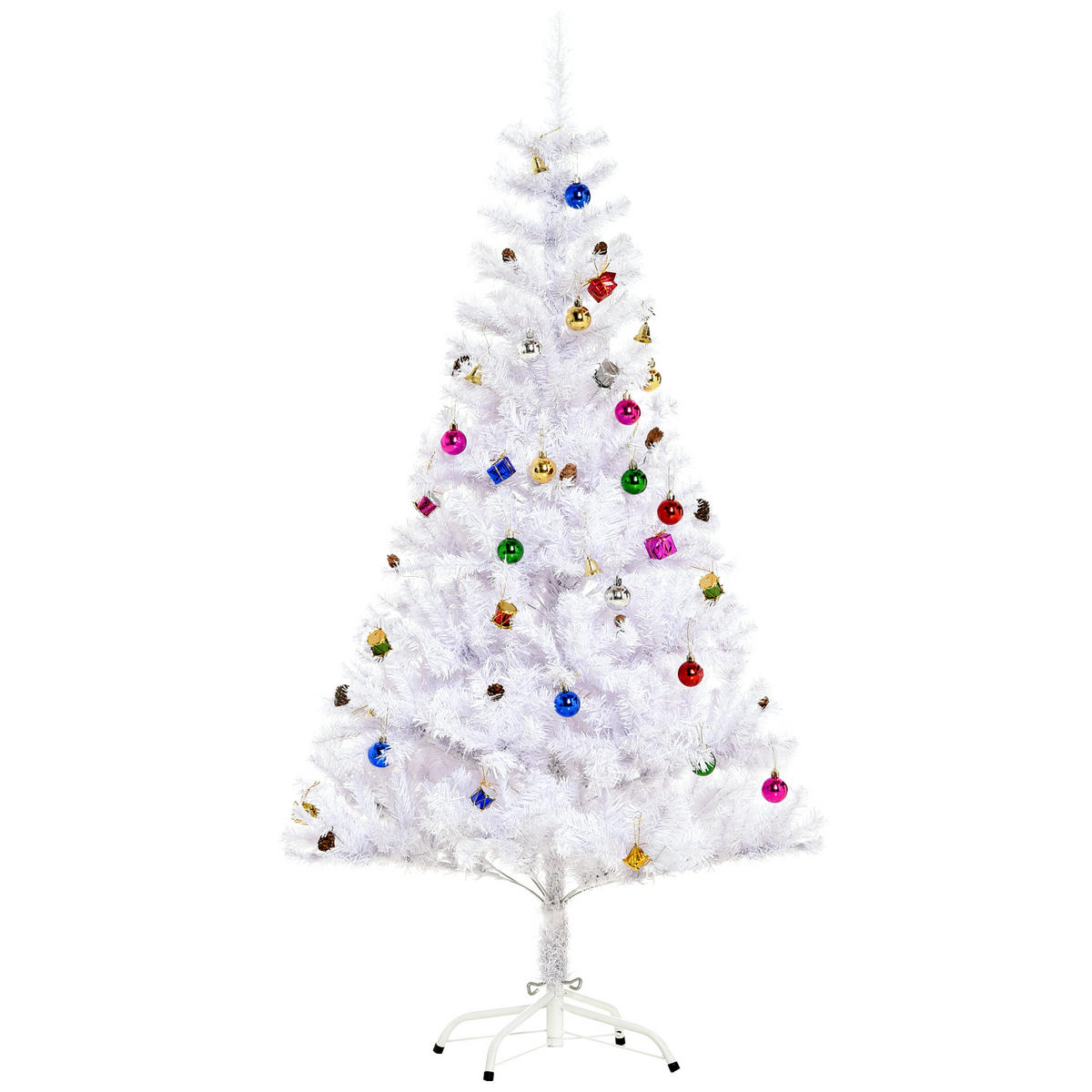 WEIHNACHTSBÄUME Weiß 85.0/85.0/150.0cm - Weiß, Metall (150cm)