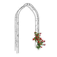 ROSENBOGEN - Schwarz, Metall (137/255/39cm) - Relaxdays