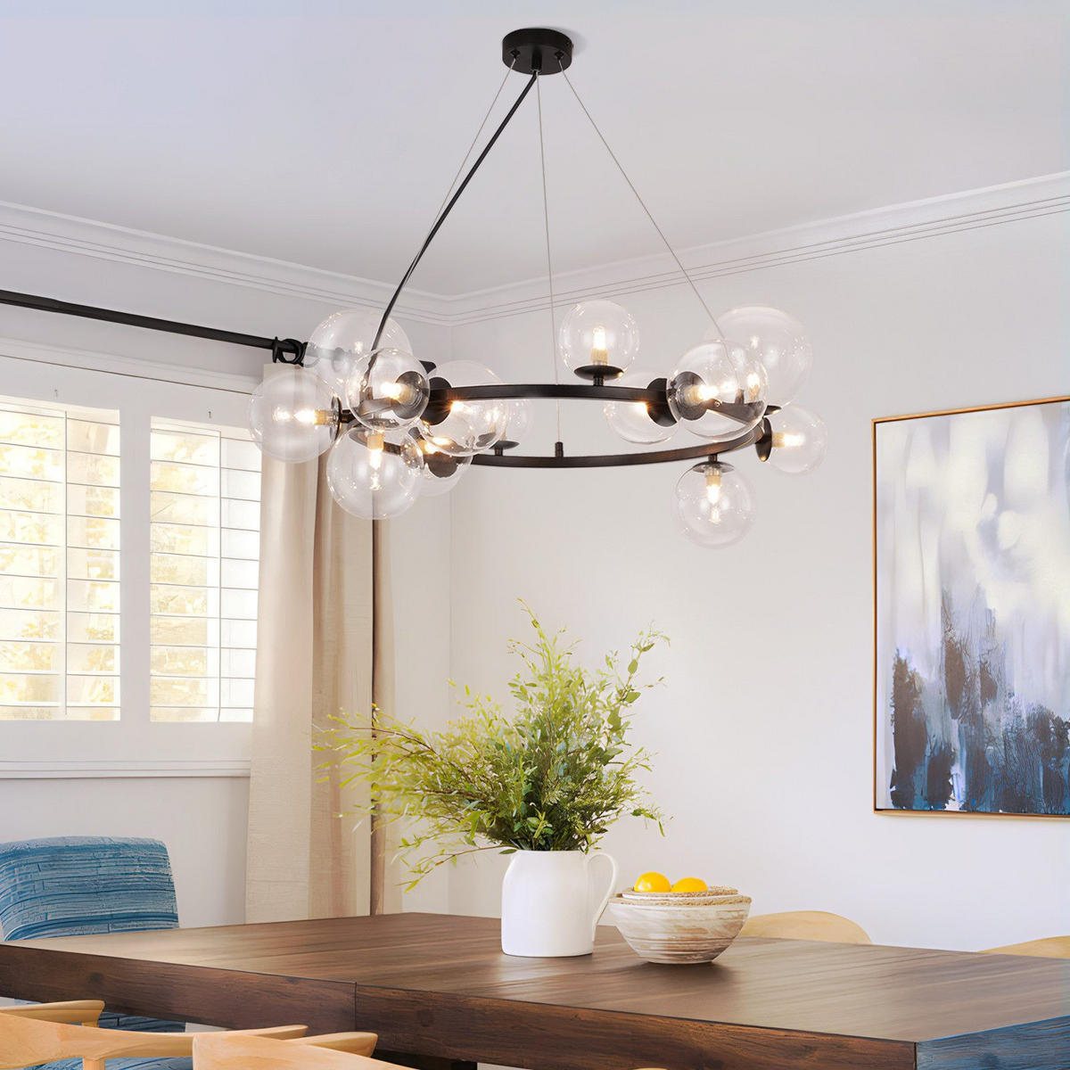 PENDELLEUCHTE Oliver 80/79.5/171 cm - Transparent, Metall (80/79.5/171cm) - ZMH