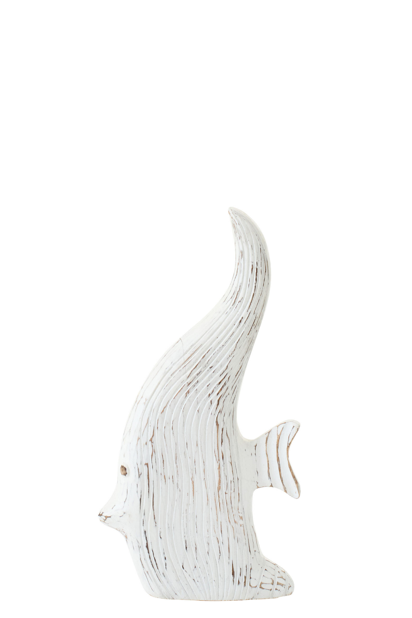 DEKOOBJEKT FISCH ANTIK Weiß - Weiß, Holz (6/37/19.5cm) - J-Line
