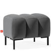 SITZHOCKER Polsterhocker PECCO, Veloursstoff - Dunkelgrau/Schwarz, Holz/Textil (60/50/50cm) - KONSIMO®