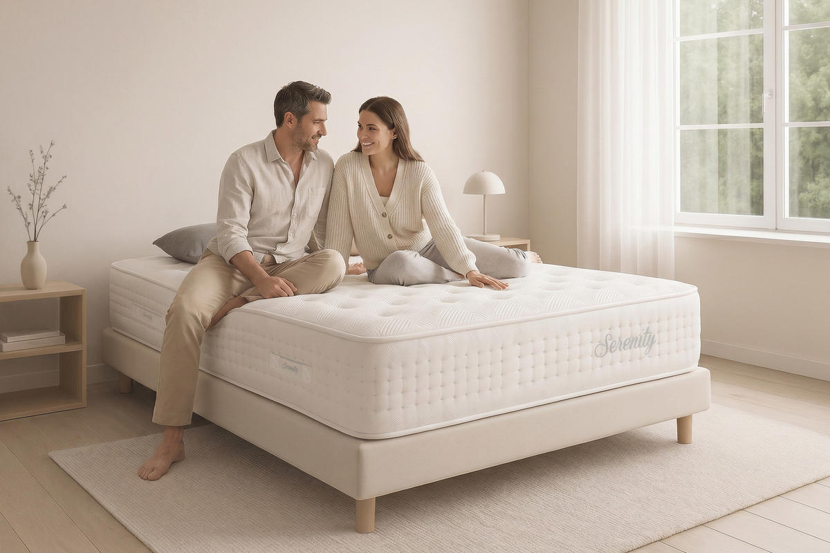 MADRAC Serenity - 160X200 cm- Čvrstoća H3/H4 - bijela, tekstil (160/200cm) - Moonia