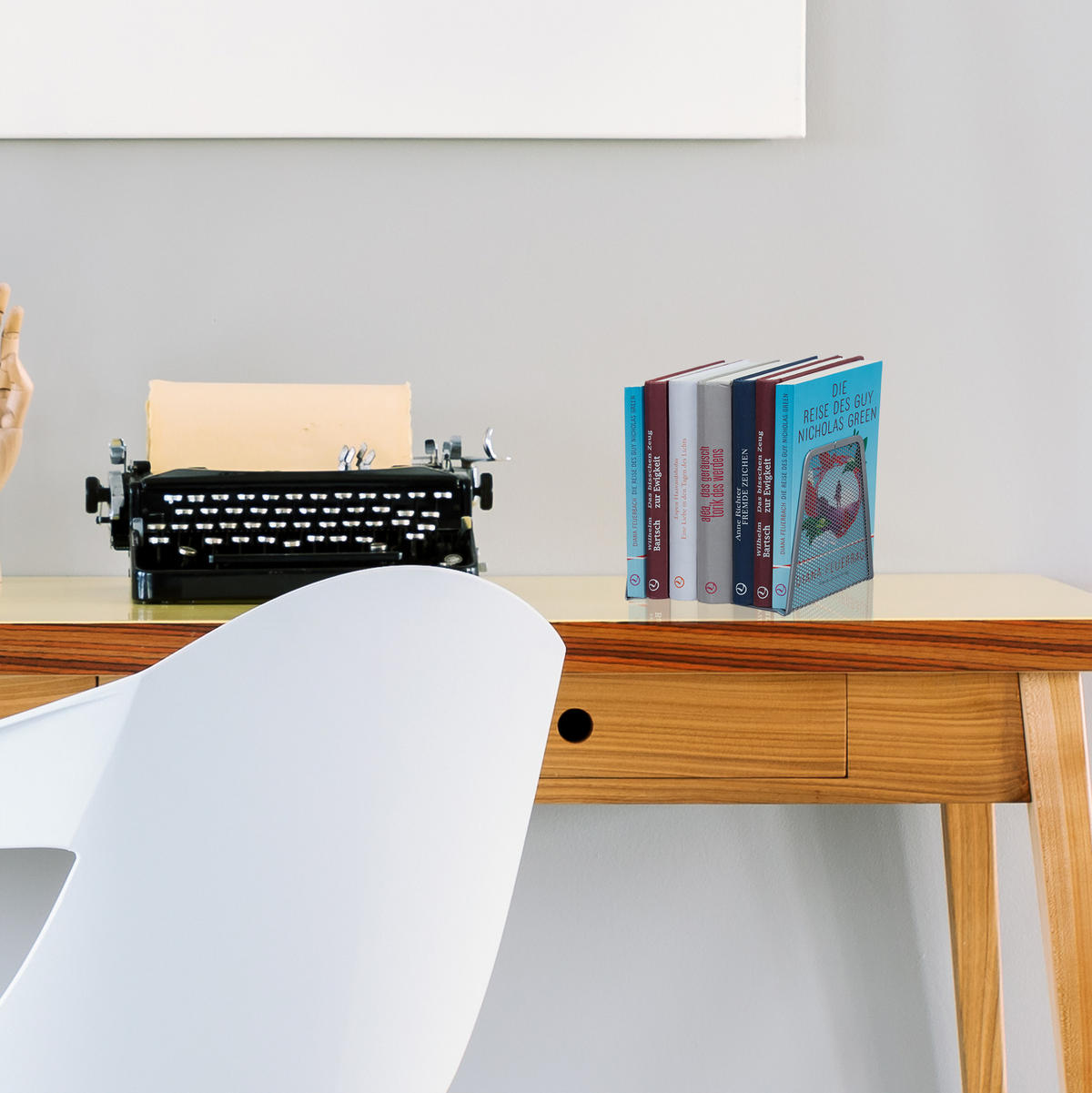 2XKNIHOVÁ podpora - strieborná, kov (12.5/14.5/9cm) - Relaxdays