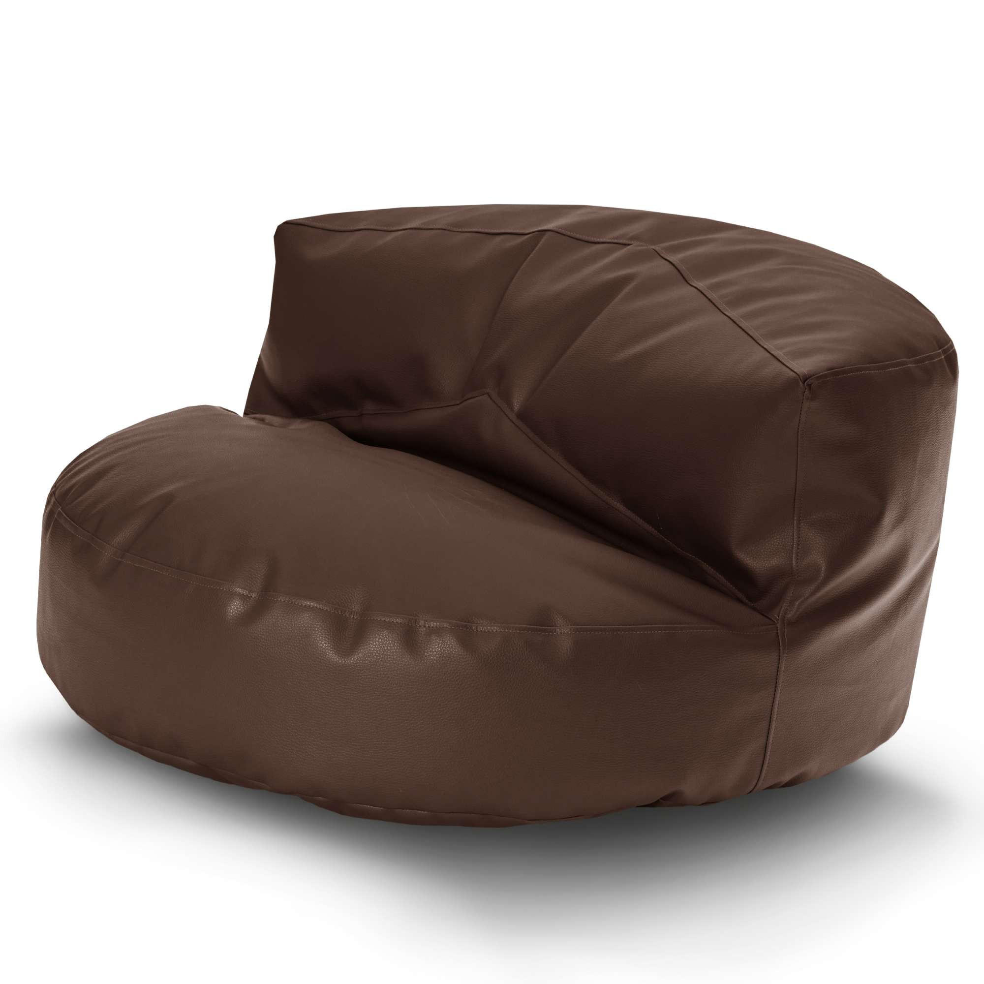 INDOOR LOUNGE SITZSACK Sofa Kunstleder - Dunkelbraun, Textil (90/50/50cm) - Green Bean