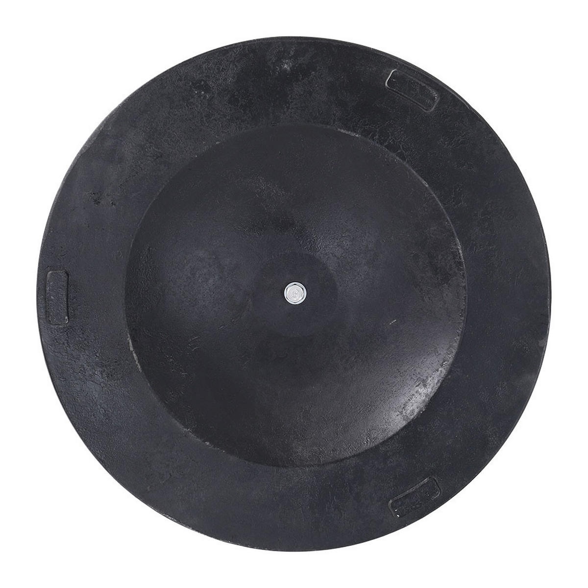 SONNENSCHIRMSTÄNDER Sonnenschirmfuß aus Kunststoff in Rattanoptik Schwarz wetterfest und standfest ohne Befüllen Ø98 × 35 cm 14 kg - Schwarz, Kunststoff (57/51cm) - Livingandhome