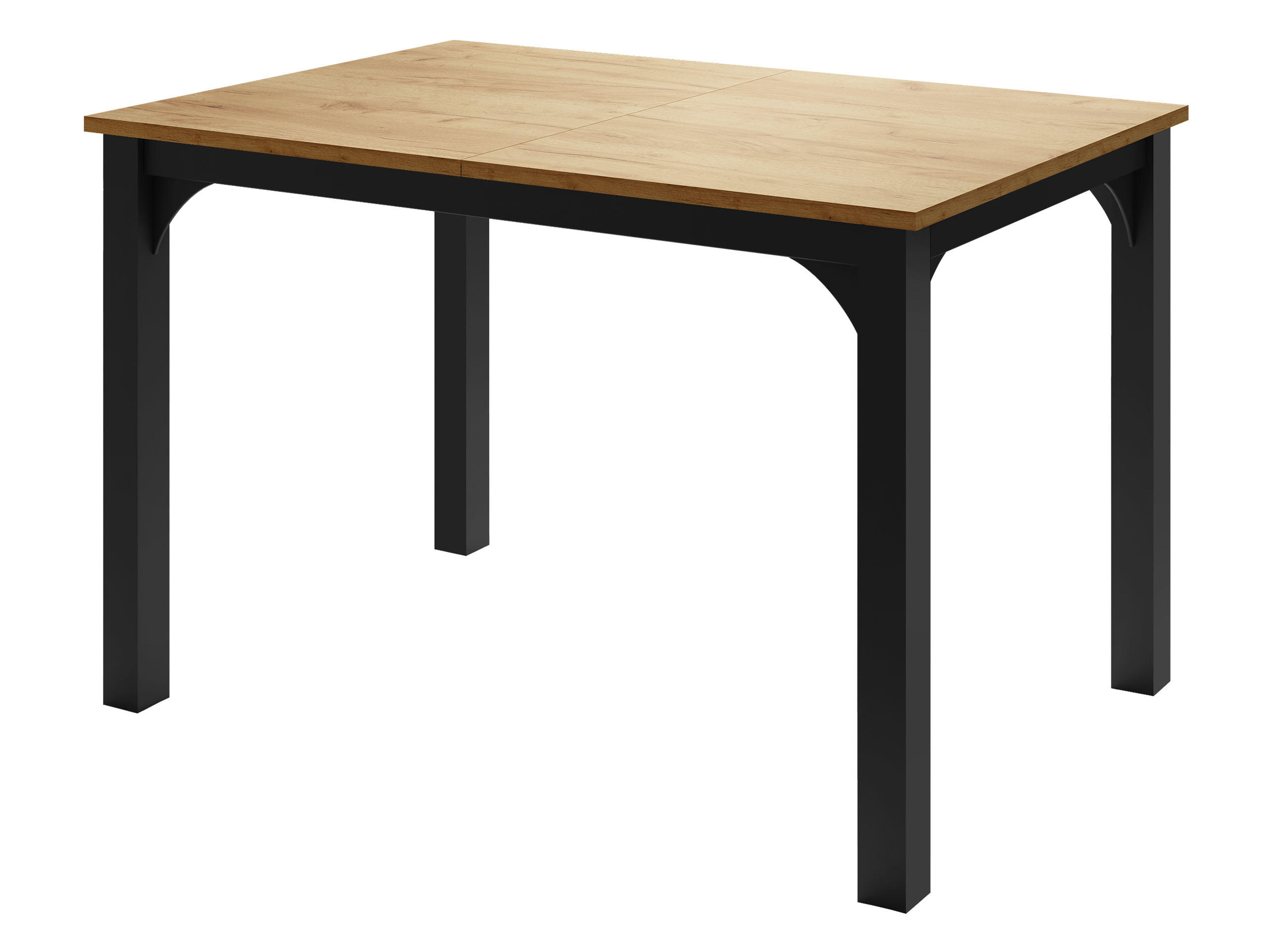 Mirjan24 Esstisch Schwarz, Braun 80x76x120 cm