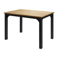 ESSTISCH Focus 120 - Schwarz/Braun, Holzwerkstoff/Metall (80/120/76cm) - MIRJAN24