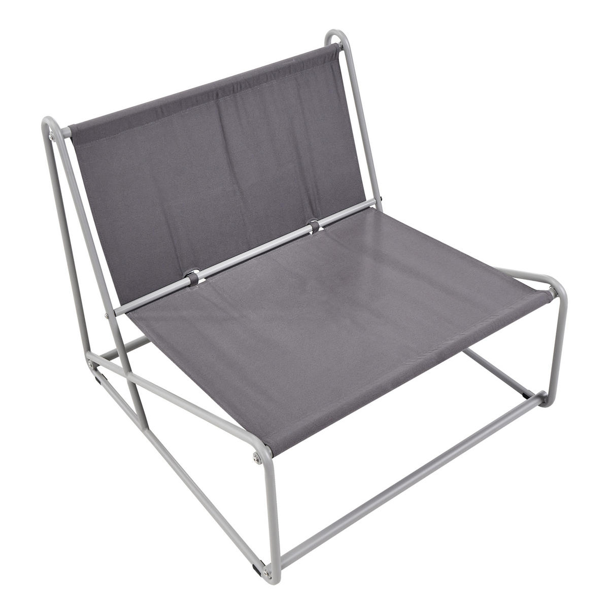 GARTENSTUHL Grau Pico - Grau, Metall (80/88/88cm) - Beliani