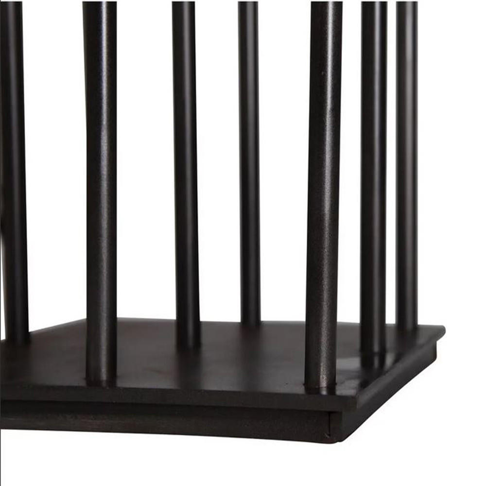 KERZENHALTER BAYA 23x23x140 cm, schwarz - Schwarz, Metall (23/140/23cm) - Light & Living