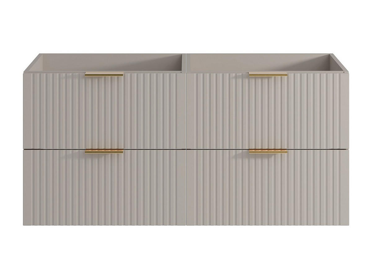 WASCHBECKENUNTERSCHRANK - 120cm x 46cm - MDF - beige - ZEVARA - Beige, Holz (120/57/46cm) - Vente-Unique