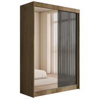 KLEIDERSCHRANK VESLI - 150 cm - Braun|Grau - Braun/Grau, Holzwerkstoff (150/215/61cm) - ALTDECOR