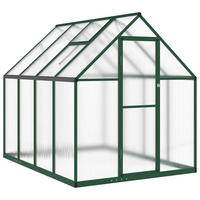 GEWÄCHSHAUS mit Fundamentrahmen Grün 224x169x195 cm Aluminimum - Grün, Metall (169/195/224cm)