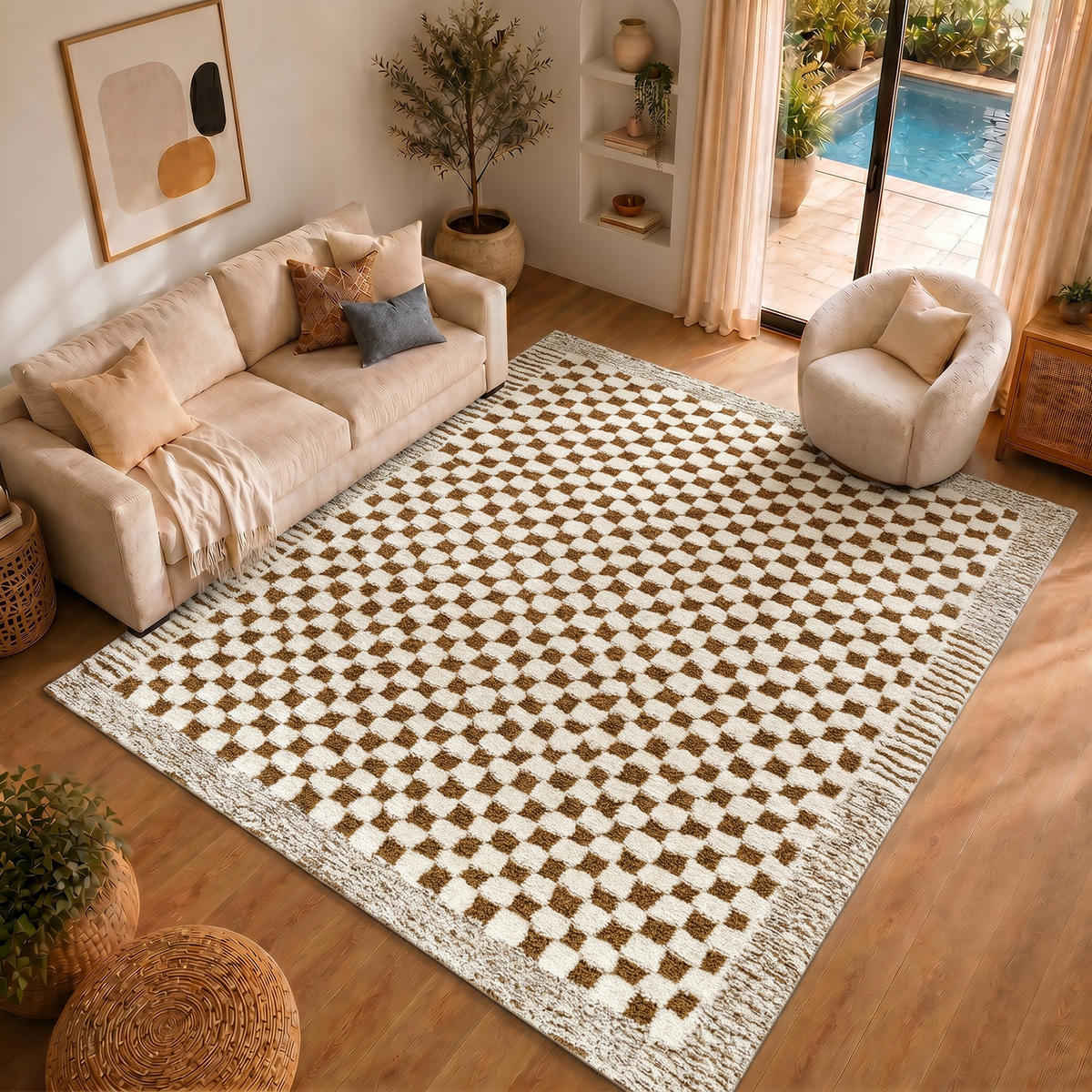 KURZFLORTEPPICH Ekta 200/275 cm Braun - Braun, Textil (200/275cm) - LIVABLISS