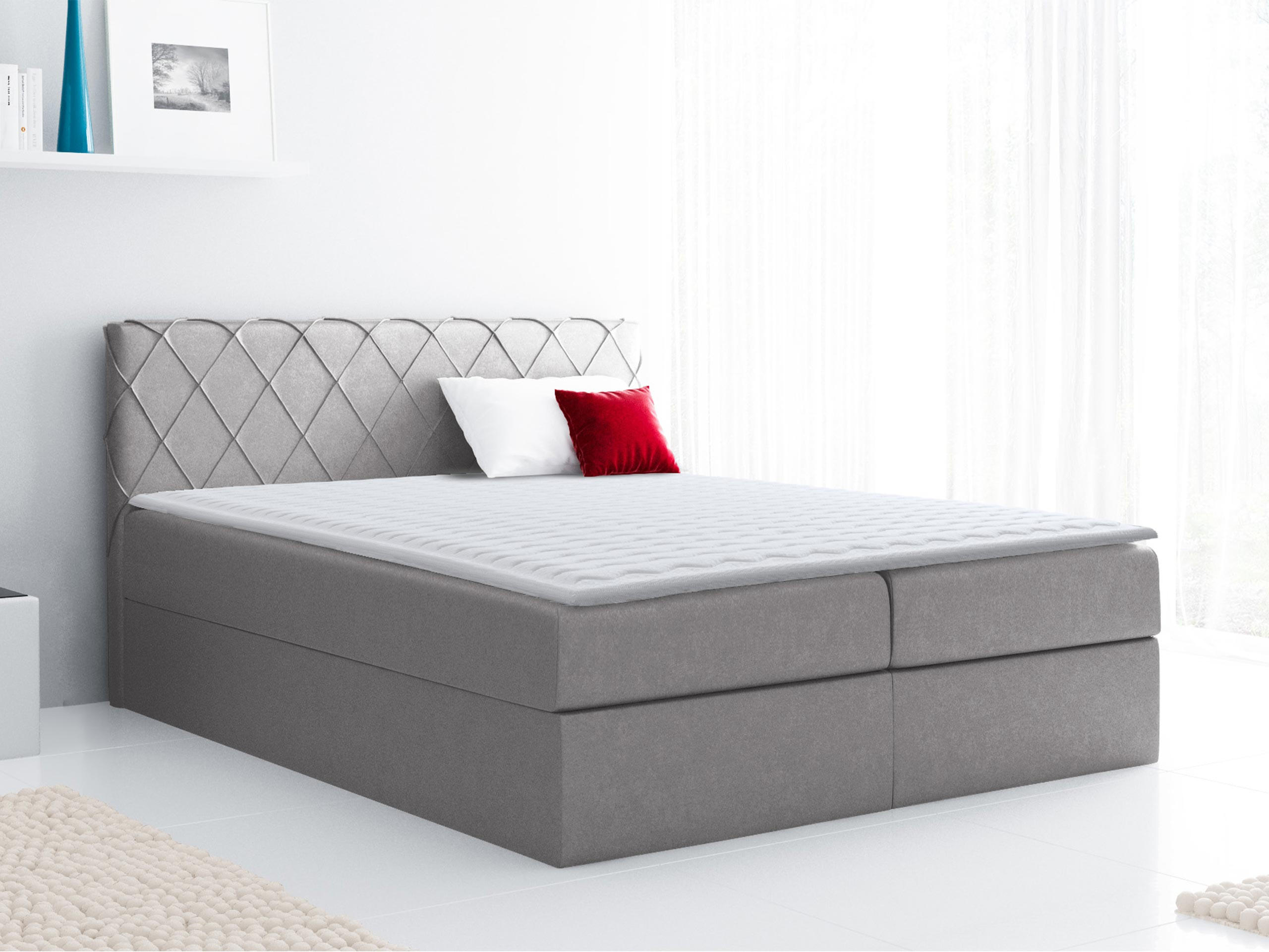 BOXBETT Paros - Grau, Holz (200/200cm) - MIRJAN24