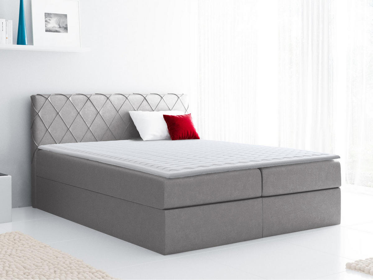 BOXBETT Paros - Grau, Holz (180/200cm) - MIRJAN24