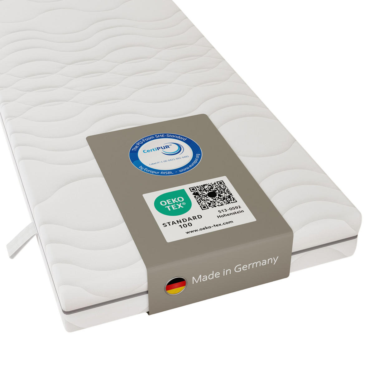 VISCOMATRATZE Nightstyle 160x200 Höhe 18cm 7-Zonen H2 - Weiß, Textil (160/200cm) - Sleepneo
