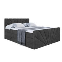BOXSPRINGBETT MILTIO-Z KING - 180x200 - H3/H4 - Schwarz - Schwarz, Holzwerkstoff (180/200cm) - ALTDECOR