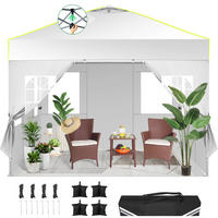 POP-UP-GARTENPAVILLON – 3×3 m, wasserdicht, UV-beständig, mit 4 Seitenwänden und Belüftungsöffnung - Weiß, Metall (300/298/300cm) - Kaket