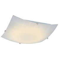 LED DECKENLEUCHTE Metall Opal Weiß - Weiß, Glas (30/30/8.5cm) - Globo Lighting