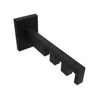 TRÄGER FÜR INNENLAUFSTANGEN 14x35 mm, Smartline 3-läufig lang, Schwarz - Schwarz, Metall (14.5/6.5/4.5cm) - INTERDECO