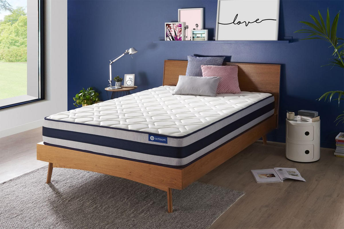 MATRATZE Actiflex ergo Taschenfederkern und Memory-Schaum 140 x 220 cm h4 - Weiß, Textil (140/220cm) - ACTISOM