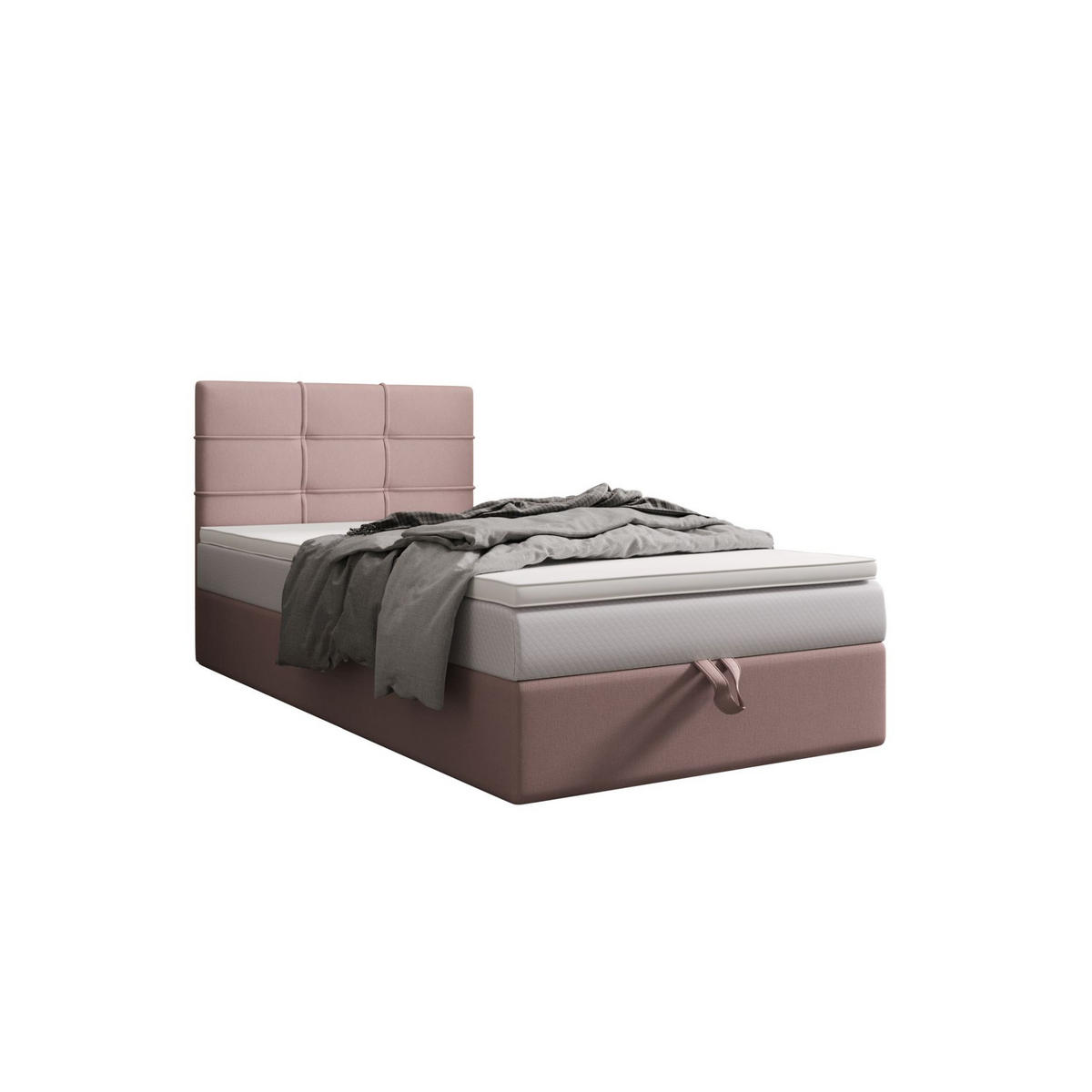 BOXBETT DUO 2 100x200 Cosmic 14, mit Matratze H3, Bonell und Topper, Rosa - Pink, Holz/Kunststoff (100/200cm) - Bedante