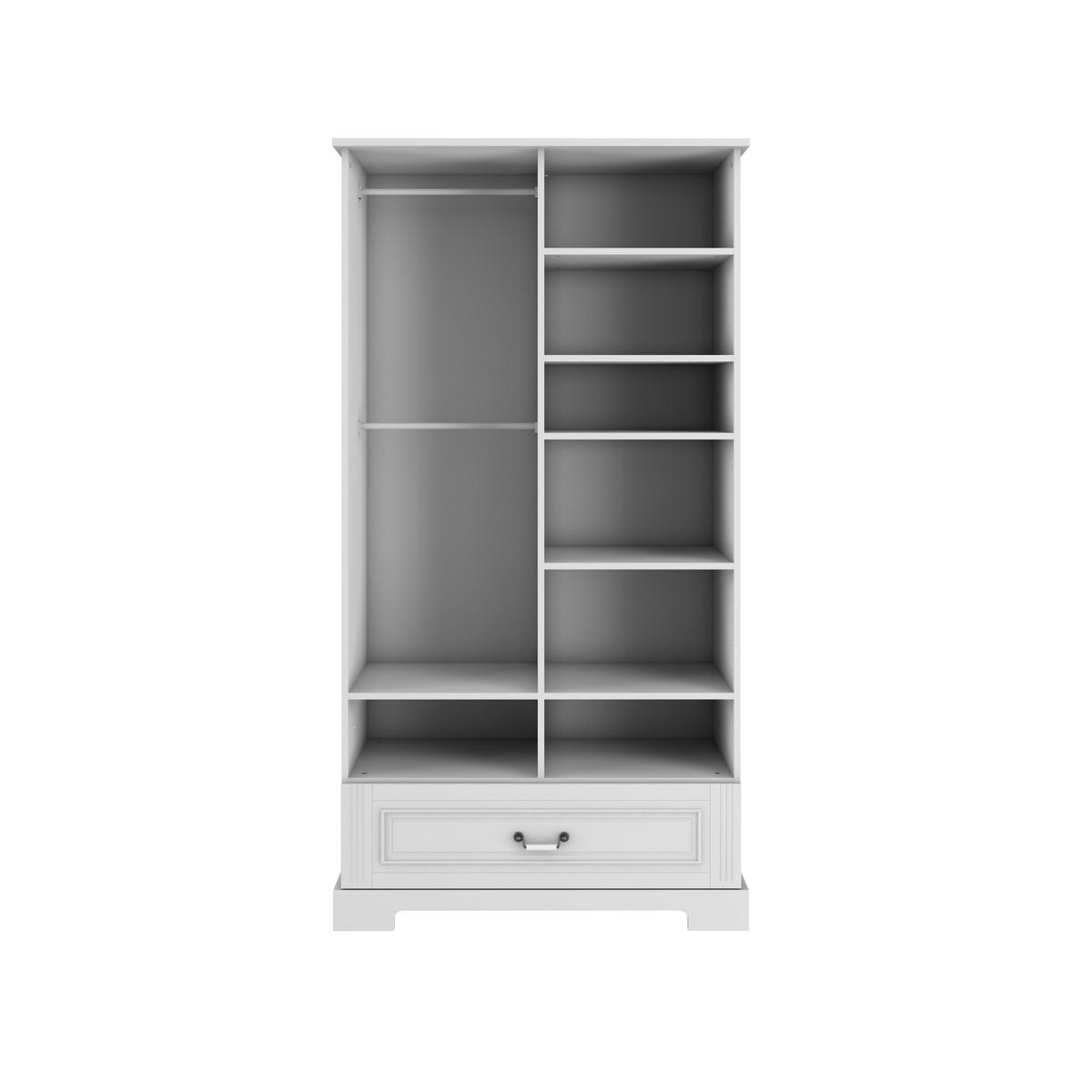 KINDERKLEIDERSCHRANK Ines, 2-türig - Weiß, Holzwerkstoff (102/193/51cm) - RAUMHIRSCH FURNITURE