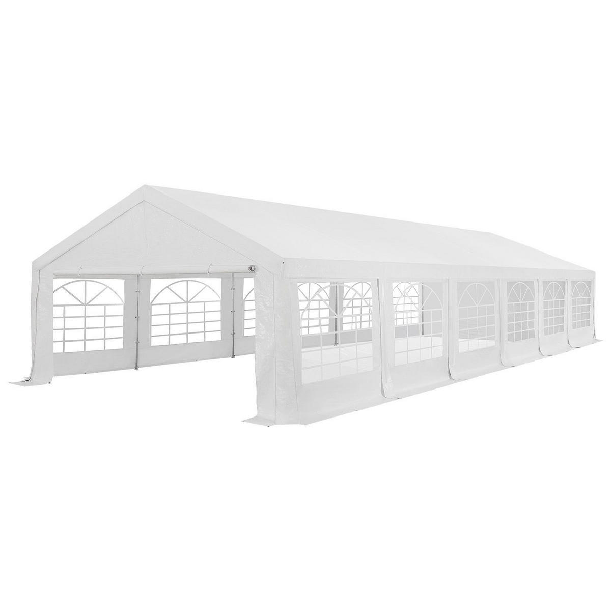 FESTZELT Partyzelt Gala weiß 6x12 m - Weiß, Kunststoff (600/292/1200cm) - Juskys