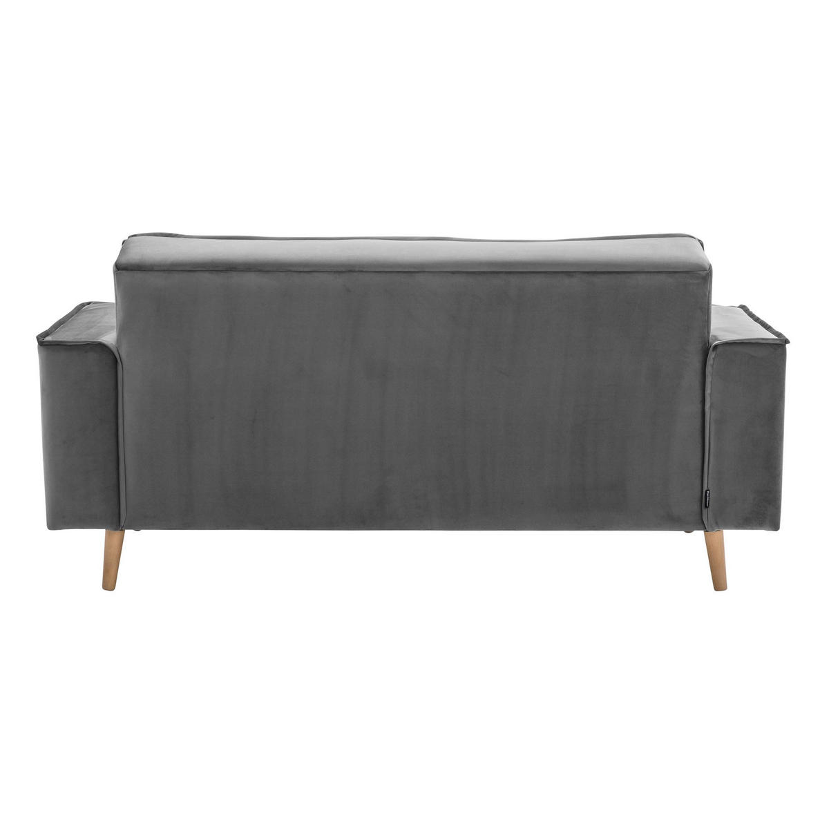 SOFA 2-Sitzer Kavindra Samtvelours anthrazit - Anthrazit, Kunststoff (180/84/78cm) - 58aufmkessel