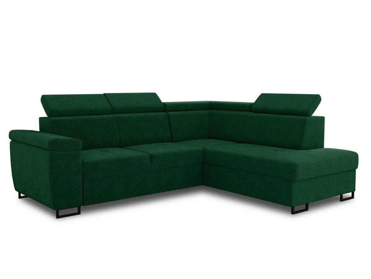 ECKSOFA Natan, Seite: Rechts - Grün, Holz/Textil (265/205cm) - Sofnet