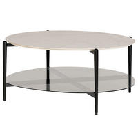 COUCHTISCH - Keramik / Stahl - Weiß, Keramik (94/94/40cm) - home24