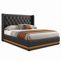 POLSTERBETT mit Stauraum 160x200 cm PU Schwarz mit Matratze - Schwarz, Metall (160/200cm) - Meubliv